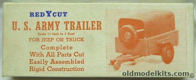 RedYCut 1/24 US Army Trailer For Jeep or Truck, 317 plastic model kit